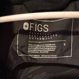 Figs Black Technical Outerwear